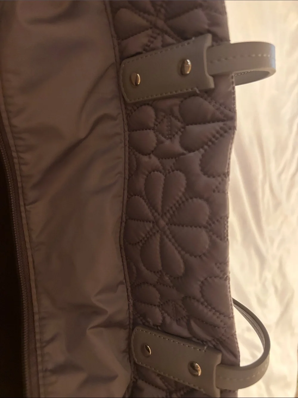 Kate Spade Quilted Floral Tote in  Taupe